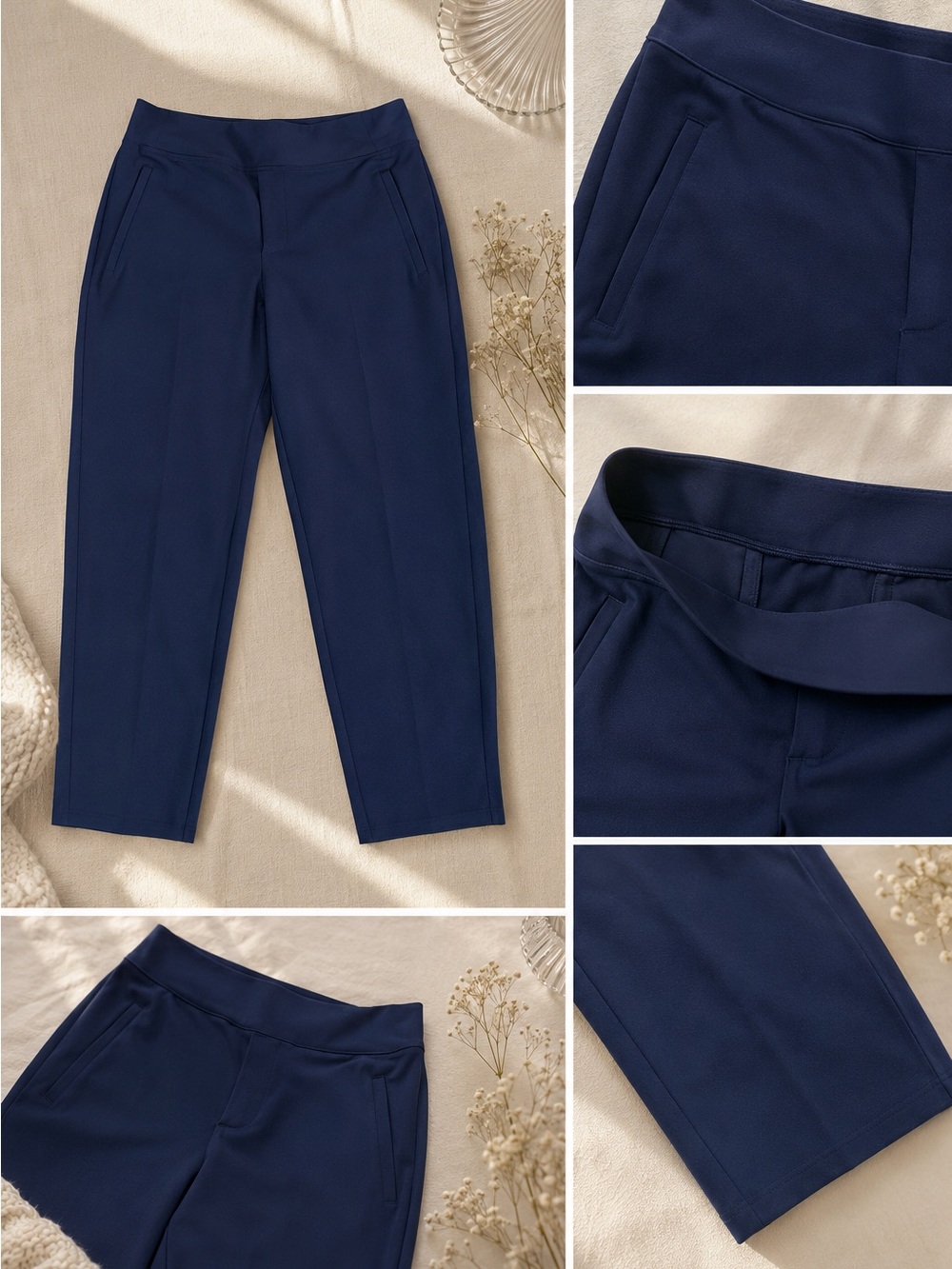 Classic Navy Women's Ponte Ankle Pants